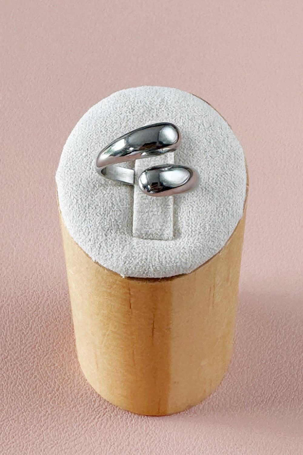 Bague Cynthia – Bague argentée ajustable en acier inoxydable