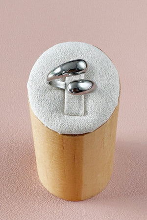 Bague Cynthia – Bague argentée ajustable en acier inoxydable