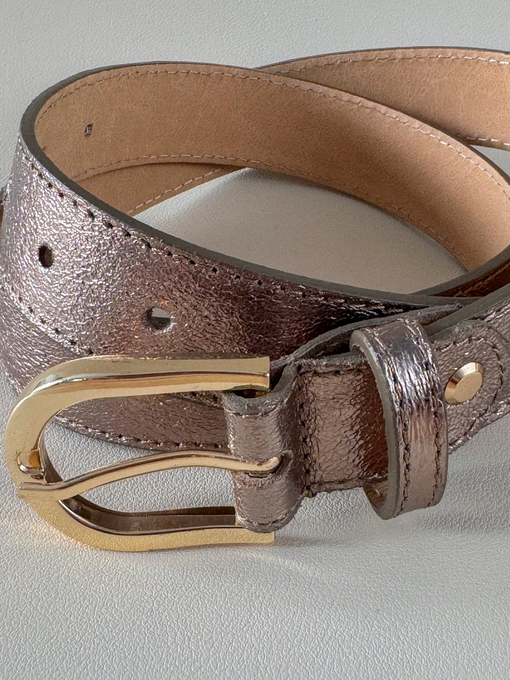 Ceinture Lydia – Ceinture en cuir rosé