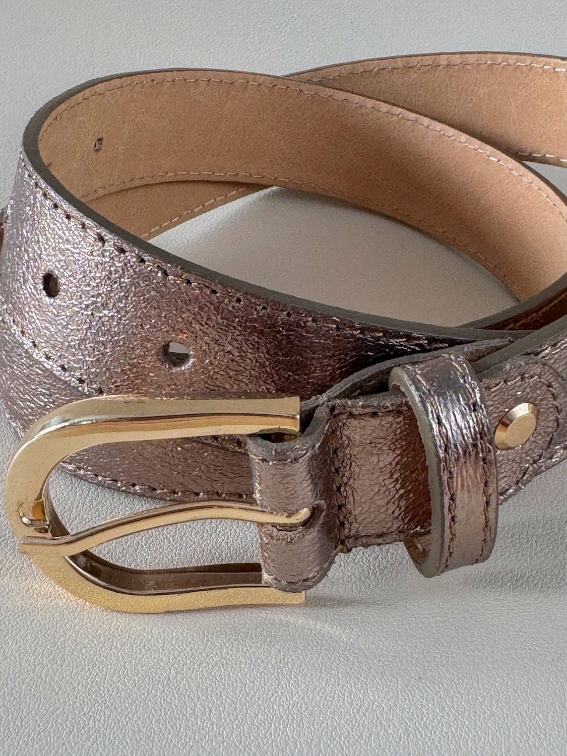 Ceinture Lydia – Ceinture en cuir rosé