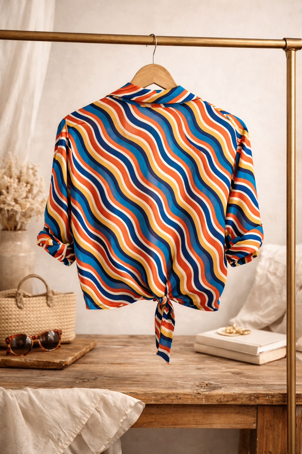 Chemise WENDY – Imprimé ondulé multicolore