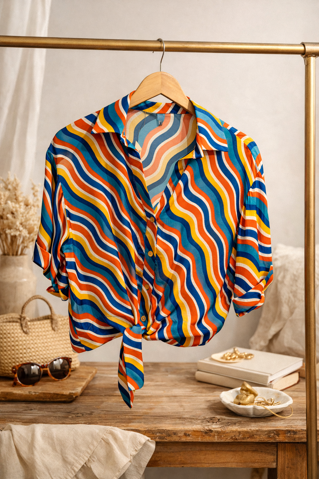 Chemise WENDY – Imprimé ondulé multicolore