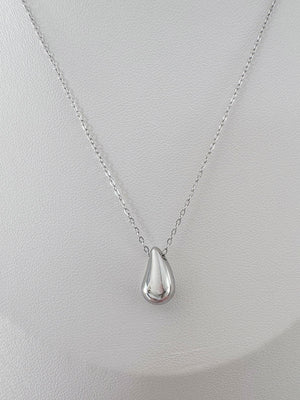 Collier Aria – Pendentif goutte en acier inoxydable argenté