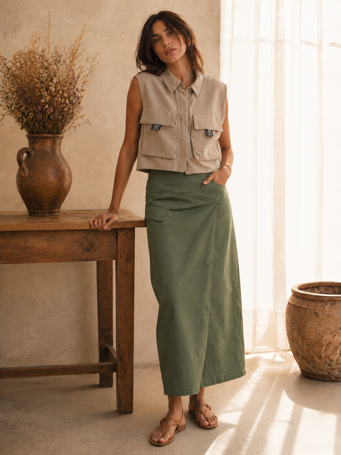 JUPE RITA – KAKI