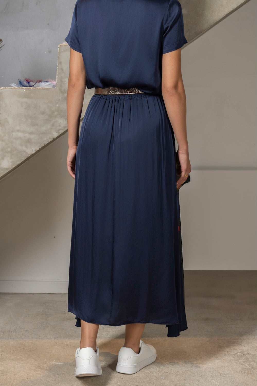 Jupe LILI – Coupe fluide en viscose bleu roi