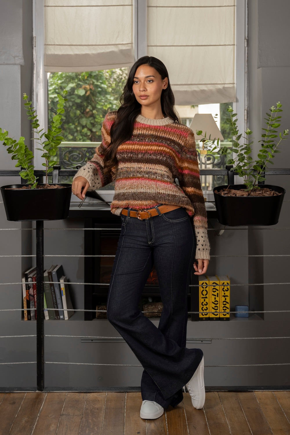 Pull FRANCESCA – Rayures chaleureuses en maille douce