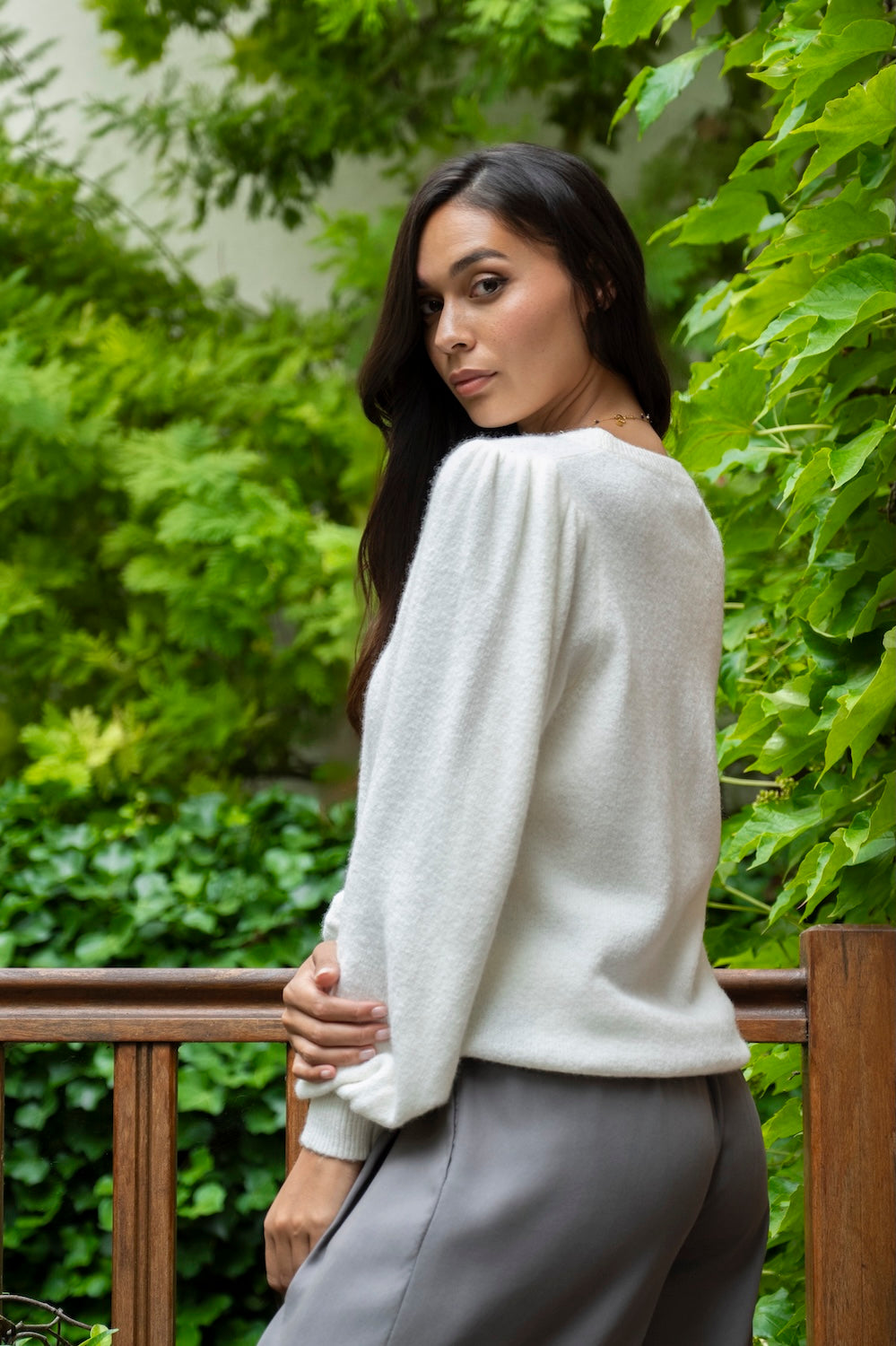 Pull IFE – Maille douce blanc cassé