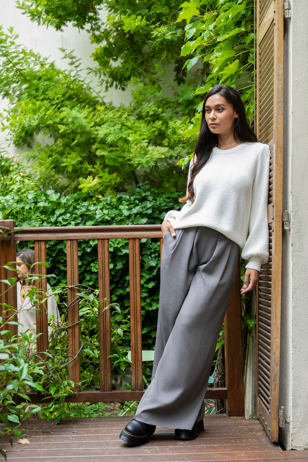 Pull IFE – Maille douce blanc cassé