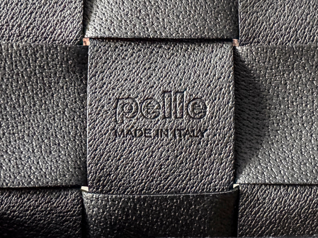 Sac WILLY – Petit sac en cuir tressé noir
