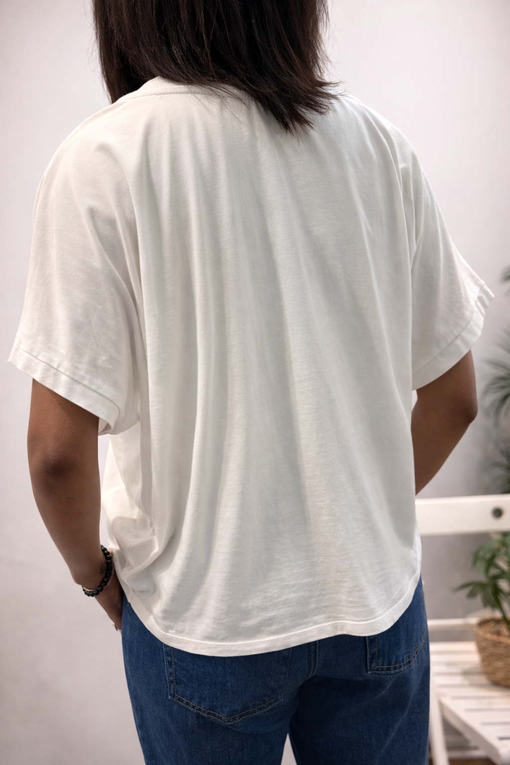 T-shirt ENZO blanc cassé oversize taille unique en coton _ Paroxysm Paris