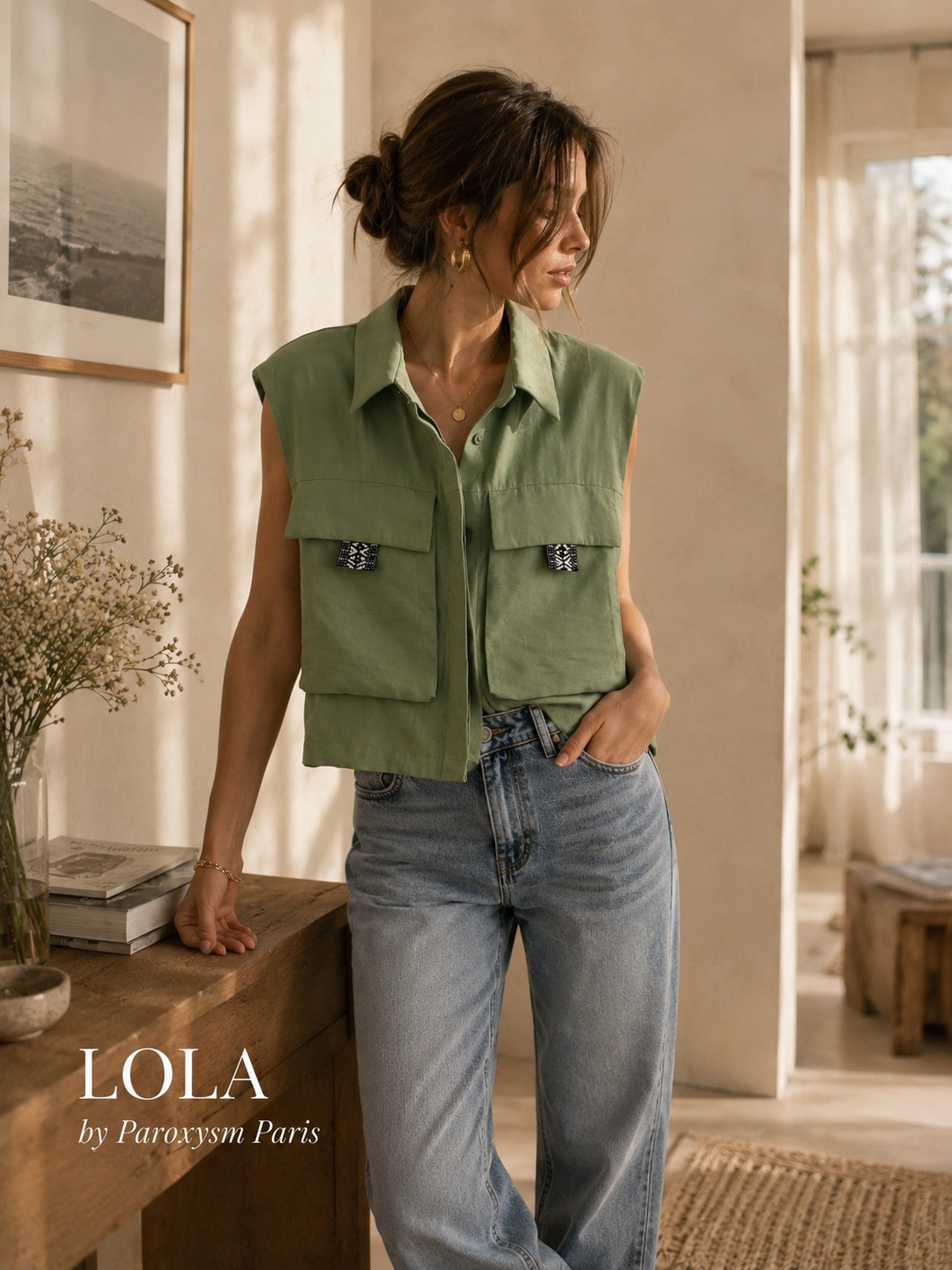 Veste LOLA – Vert sauge
