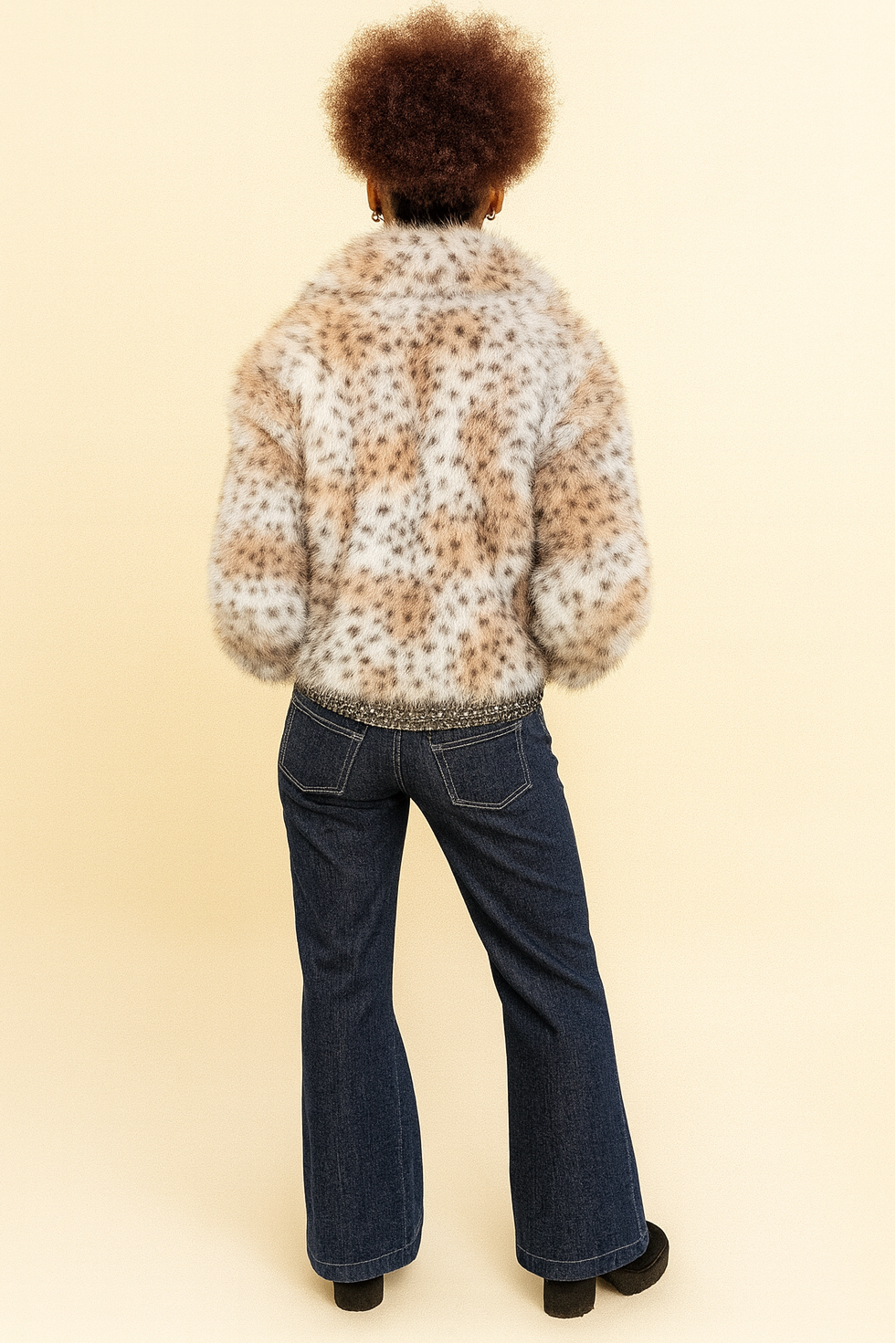 Veste SOFIA – Fourrure imprimé léopard