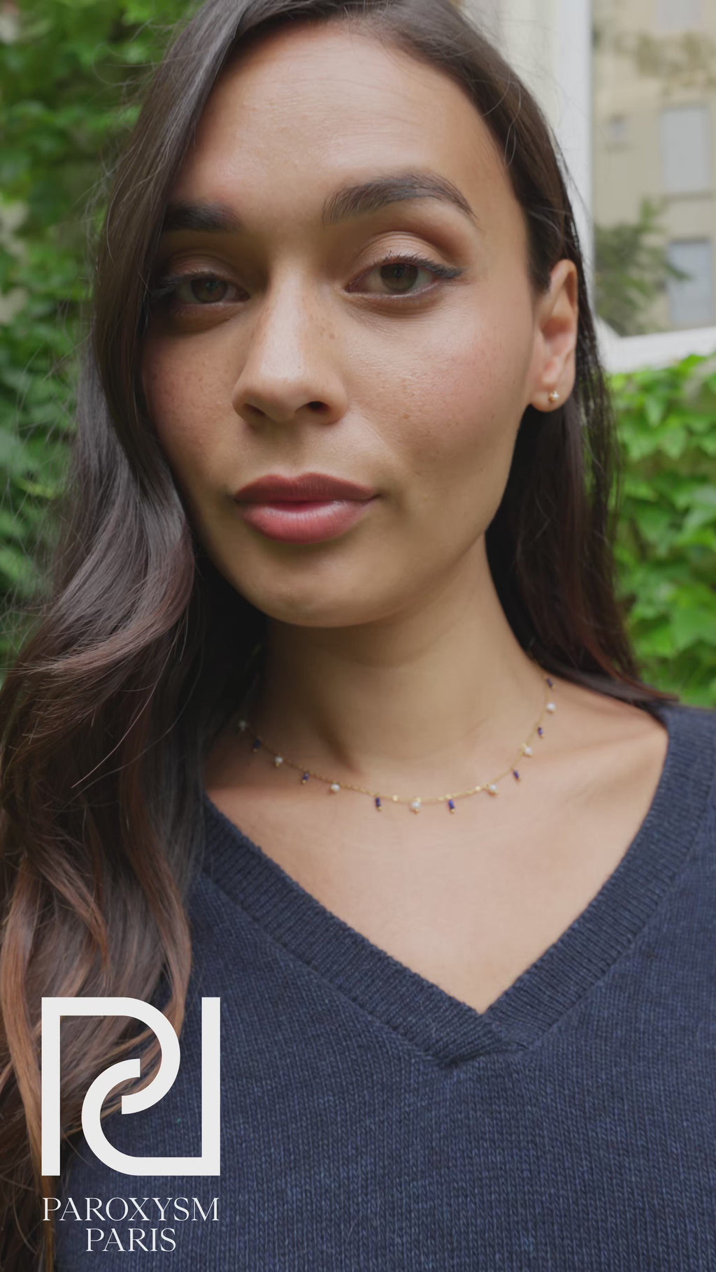 Pull ASTRID – Reversibilité élégante en maille bleu marine