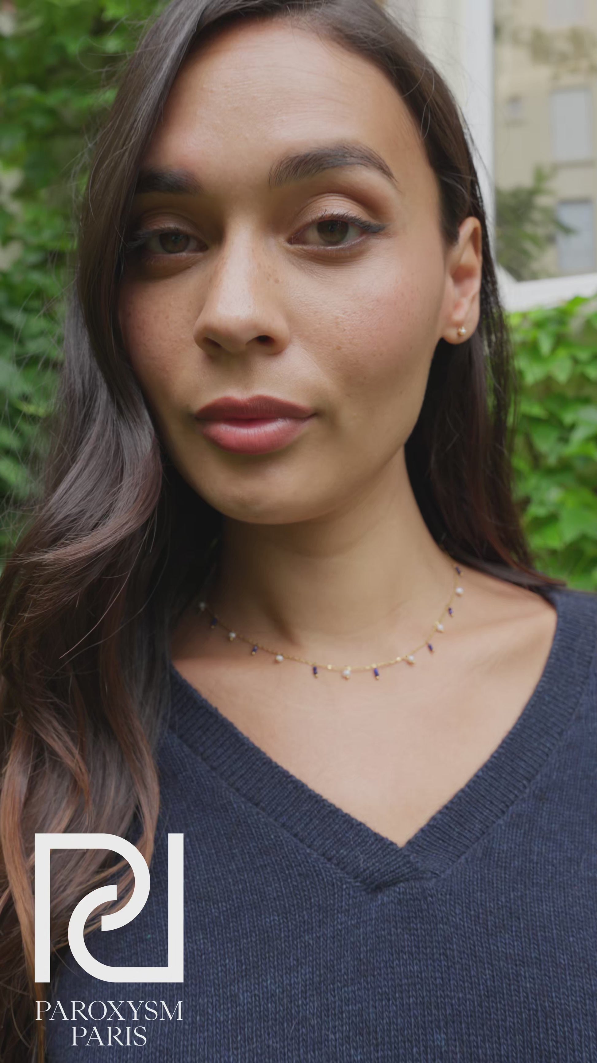 Pull ASTRID – Reversibilité élégante en maille bleu marine